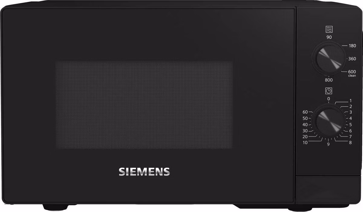 Siemens iQ300 FF020LMB2, mikrovlnná trouba, 800 W, 5 úrovní ohřevu, talíř 27 cm, černá