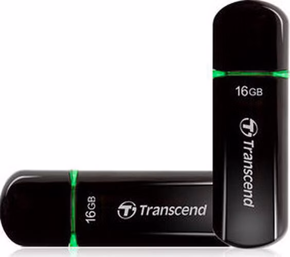 Transcend 16GB JetFlash 600, USB 2.0 flash disk, MLC, černo/zelený, LED indikace, vysokorychlostní, 32MB/s R, 12MB/s W