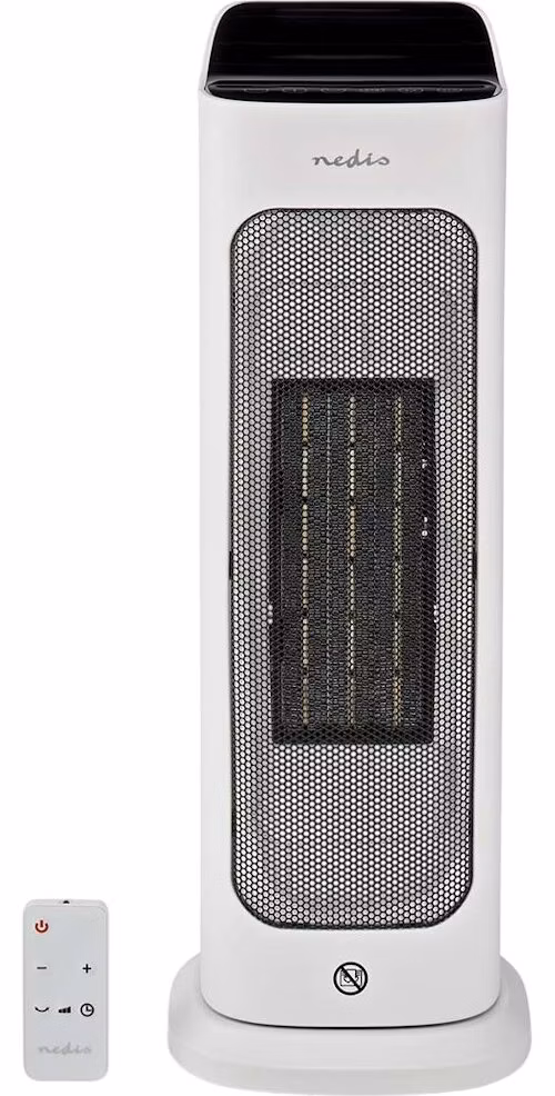 NEDIS Wi-Fi chytrý horkovzdušný ventilátor/ 2000 W/ 2 nastavení teploty/ rotace/ displej/ 10 - 49 °C/ bílý