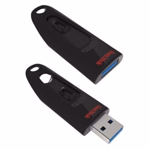 SanDisk Ultra 128 GB Flash disk, USB3.0, 80MB/s