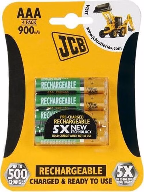 JCB RTU NiMH AAA/R03, 900mAh, prednabitá, blister 4 ks