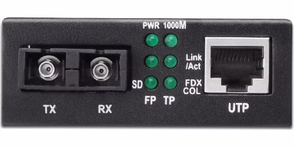 Digitus Media Converter, Singlemode 10/100/1000Base-T to 1000Base-LX, Incl. PSU SC connector, Up to 40km