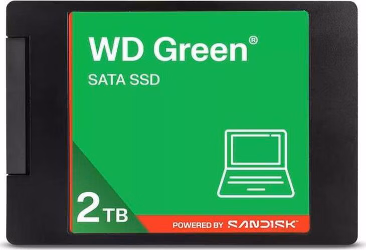 WD GREEN SSD 3D NAND WDS200T5G0A 2TB, SATA III 6 Gb/s, 545MB/s, 2.5"
