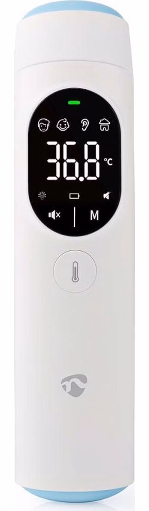 NEDIS chytrý infračervený teploměr/ LED displej/ čelo / ucho/ bílý