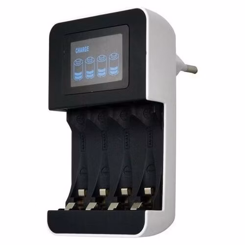 Solight nabíječka s LCD displejem, AC 230V, 450mA, 4 kanály, AA/AAA, řízená mikroprocesorem