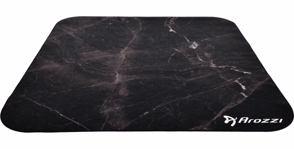 AROZZI Zona Quattro Black Marble/ ochranná podložka na podlahu/ 116 x 116 cm/ design černý mramor