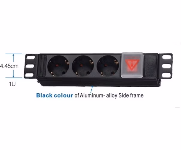 10" napájací panel OC 3x230V-2m PPO Black