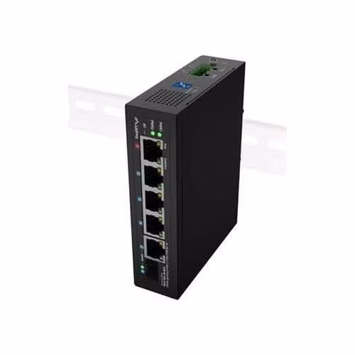 LANBERG SWITCH ILFE-4P-1GE-1S-90 LEHKÝ PRŮMYSLOVÝ POE 1XBT 3XAT SFP+ETH DIN FAST ETHERNET