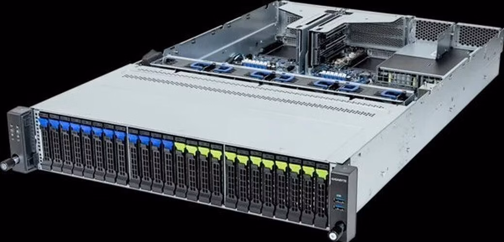 Gigabyte R263-Z32-AAD1 Rack Server - AMD EPYC 9004 - 2U UP 24-Bay NVMe/SATA/SAS
