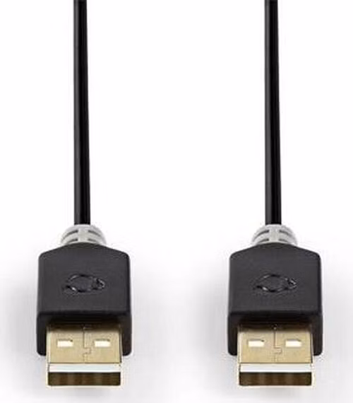 Nedis CCBW60000AT20 - USB 2.0 kabel | A Zástrčka - A Zástrčka | 2 m | Antracit