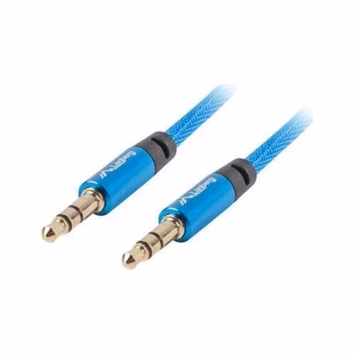 LANBERG Minijack 3.5mm M / M 3 PIN kabel 3m, modrý