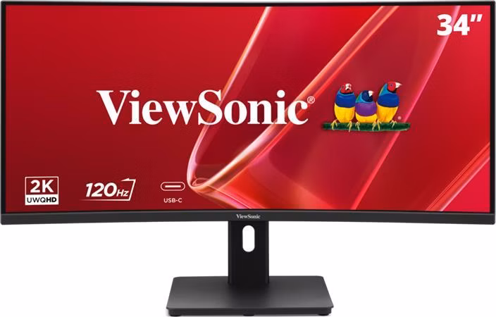 Viewsonic VA3420C-2 34" zakřivený VA/3440x1440@120Hz/3,5ms/300cd/HDMI/DP/USB/USB-C/Repro/Pivot/HAS/VESA