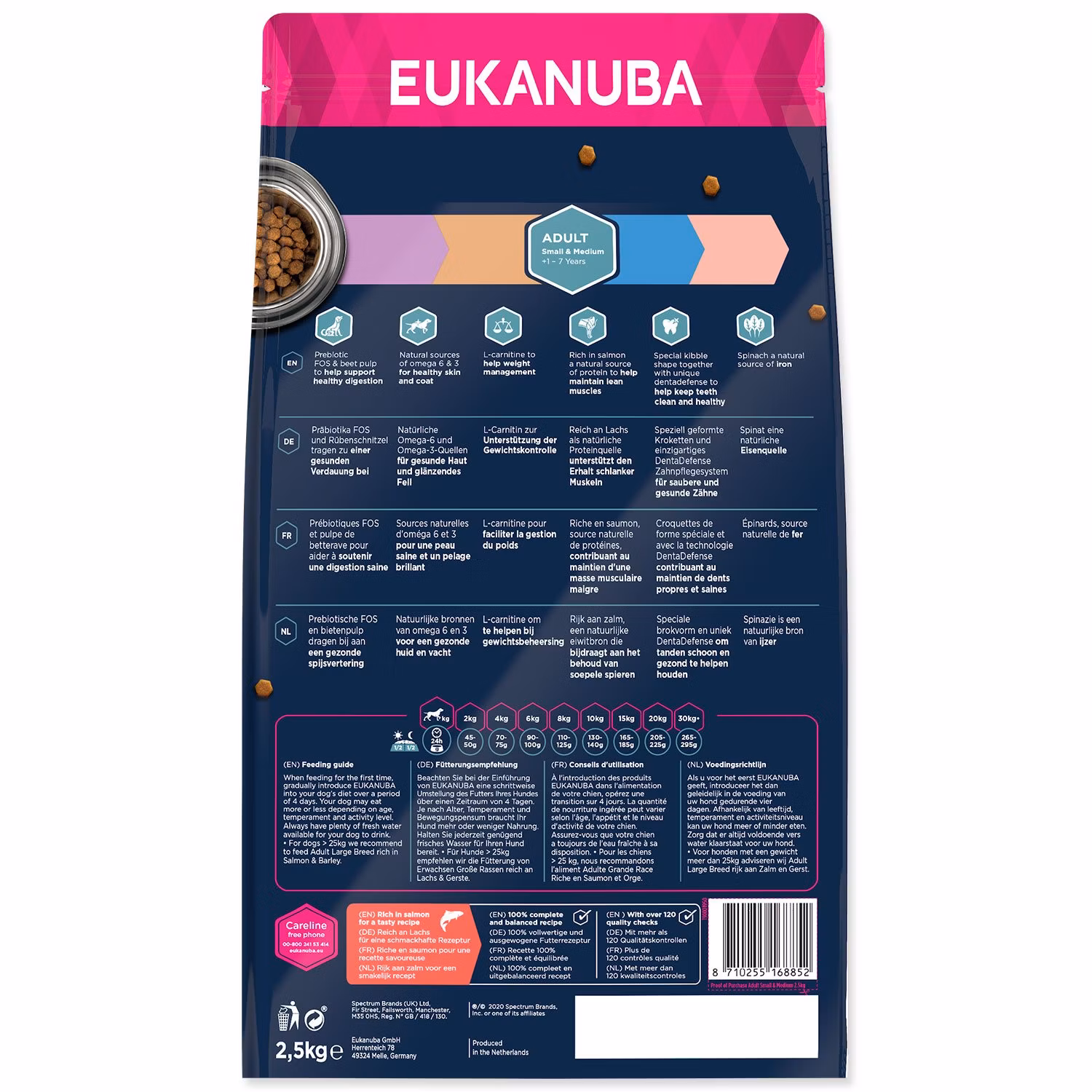 Krmivo EUKANUBA Adult Small & Medium Salmon 2,5kg