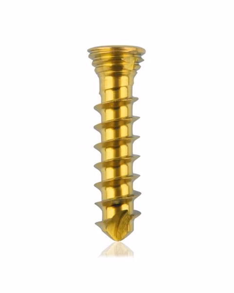 Skrutka titánová uzamykacia samorezná zlatá 2,3 x 10 mm