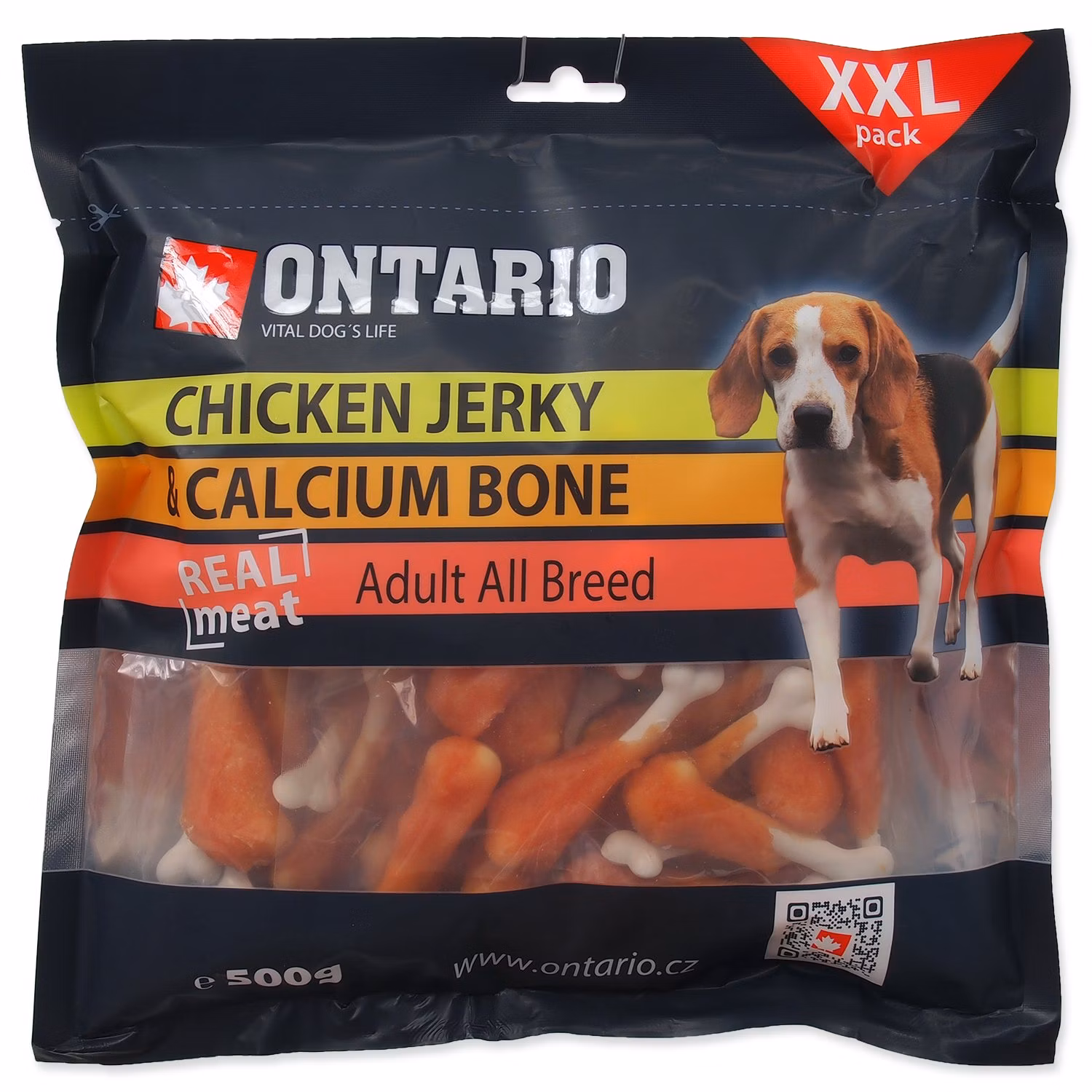 Pochúťka Ontario kuracím obalená vápniková kosť 500g