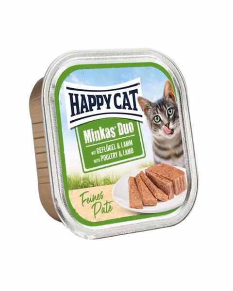 Happy Cat Minkas Duo Paté - Hydina & Jahňa 100 g