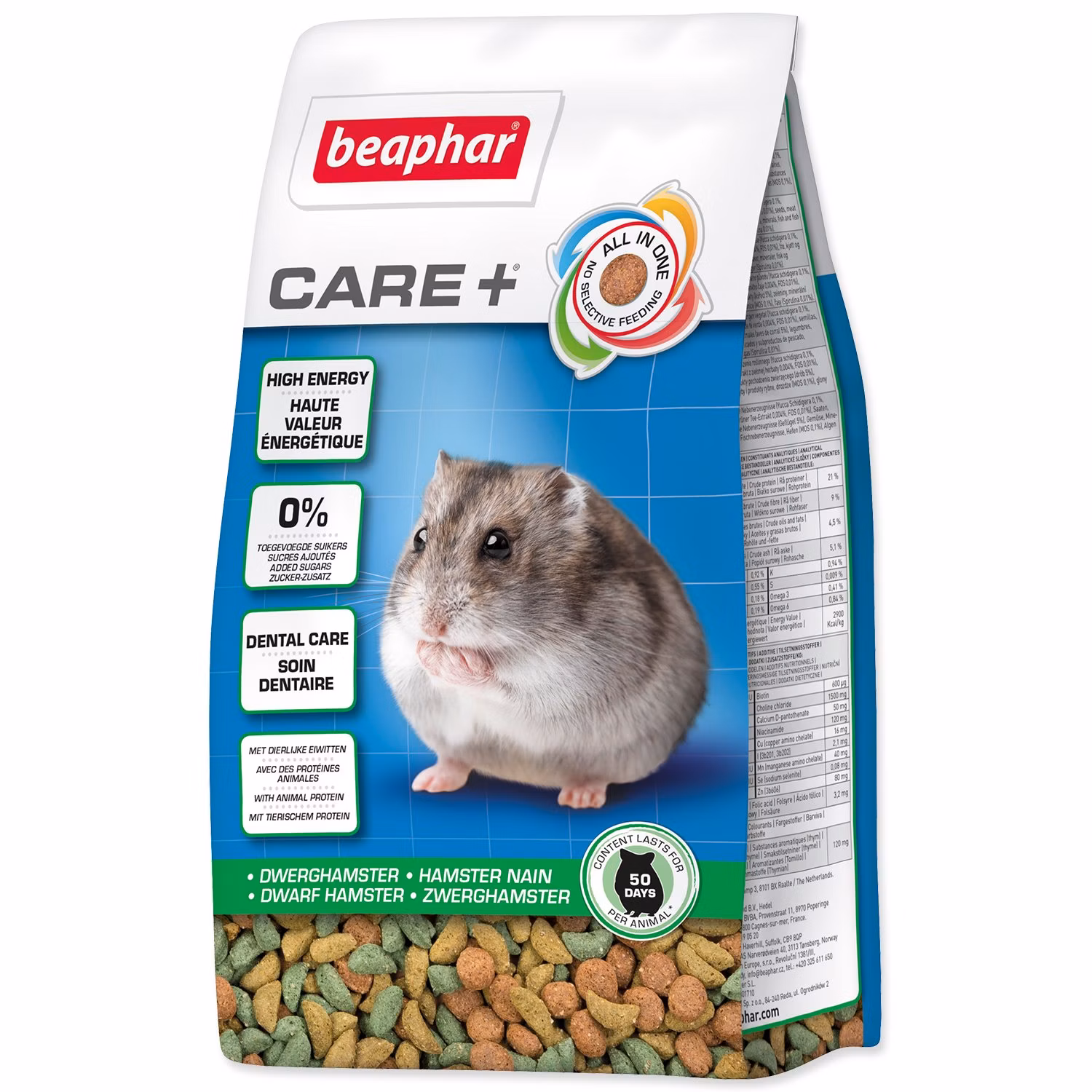 Krmivo Beaphar CARE+ zakrpatený škrečok 250g