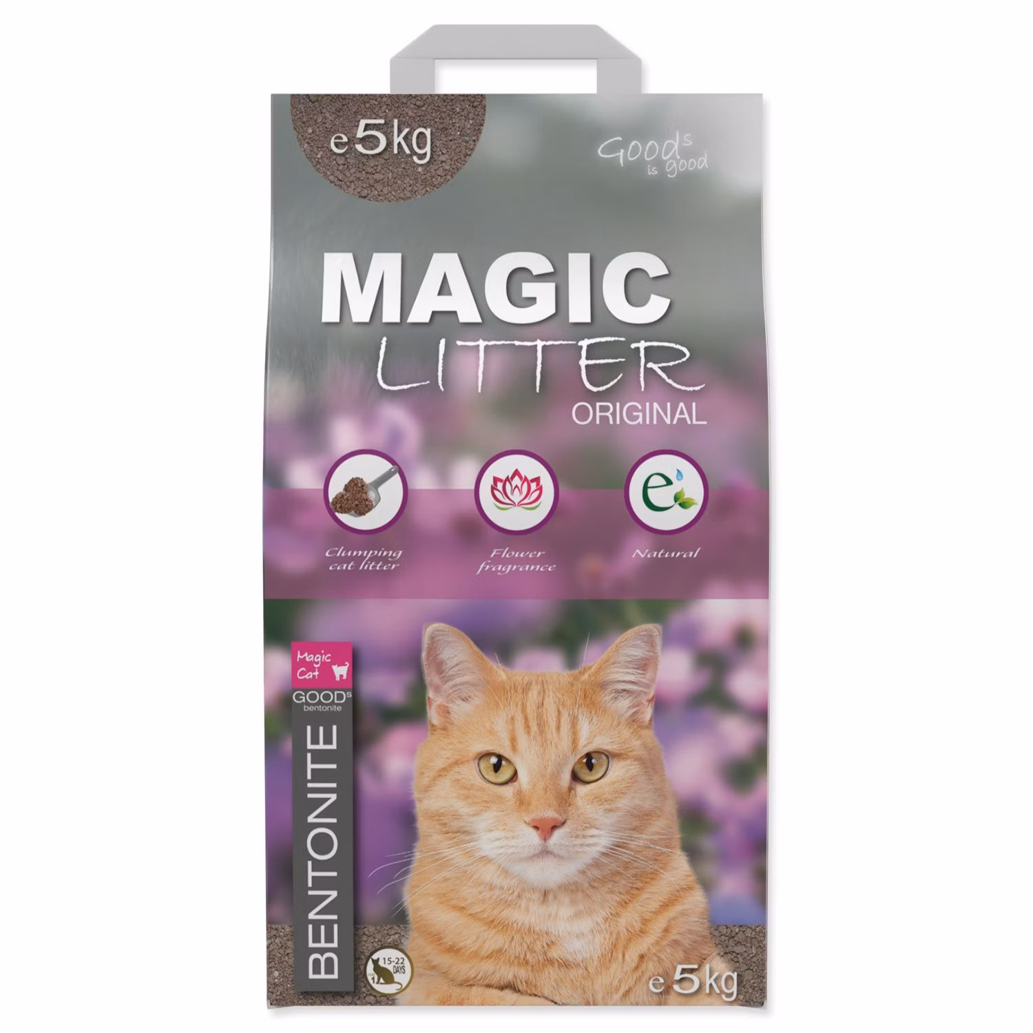 Podstielka Magic Litter Bentonite Original Flowers 5kg