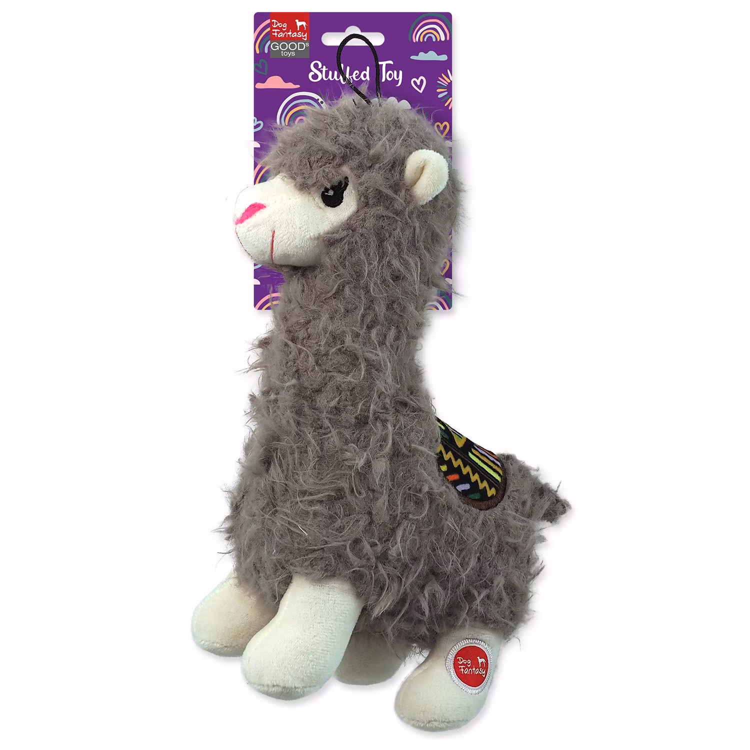 Hračka Dog Fantasy Stuffed Toy lama pískacia mix farieb 26cm