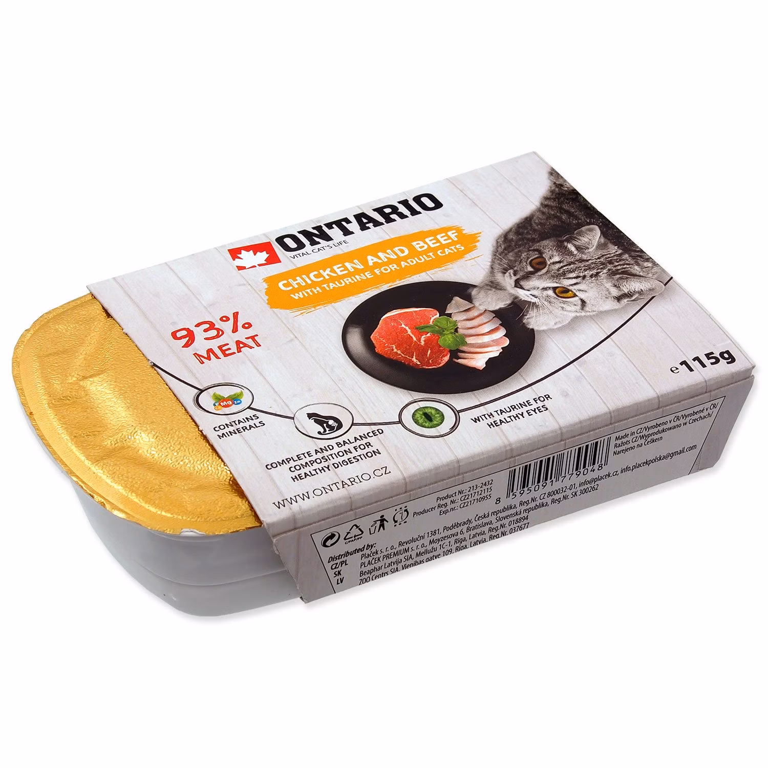 Vanička Ontario kura s hovädzím a taurínom 115g