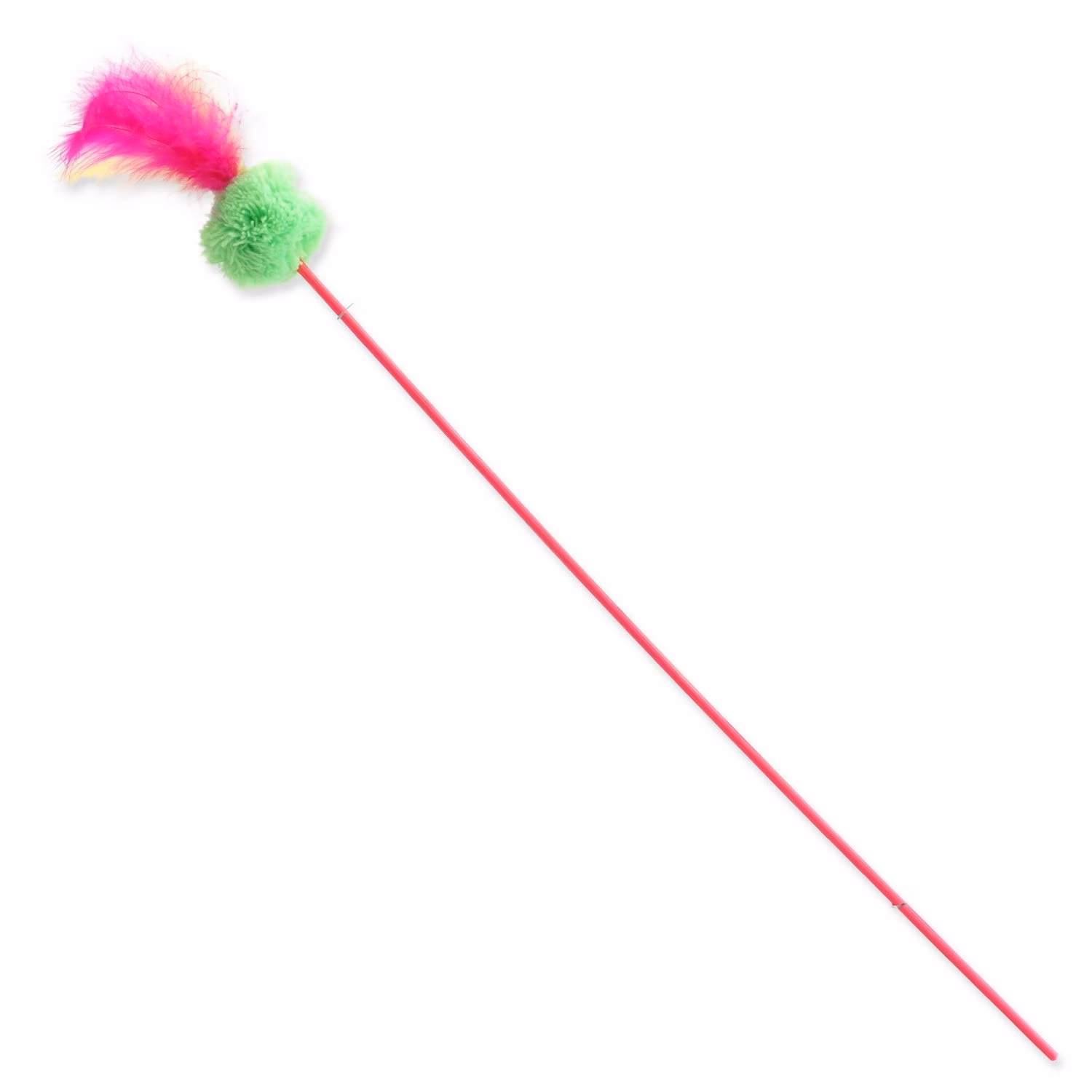 Hračka Magic Cat palička loptička plyš s pierkami 18cm+46cm 24ks