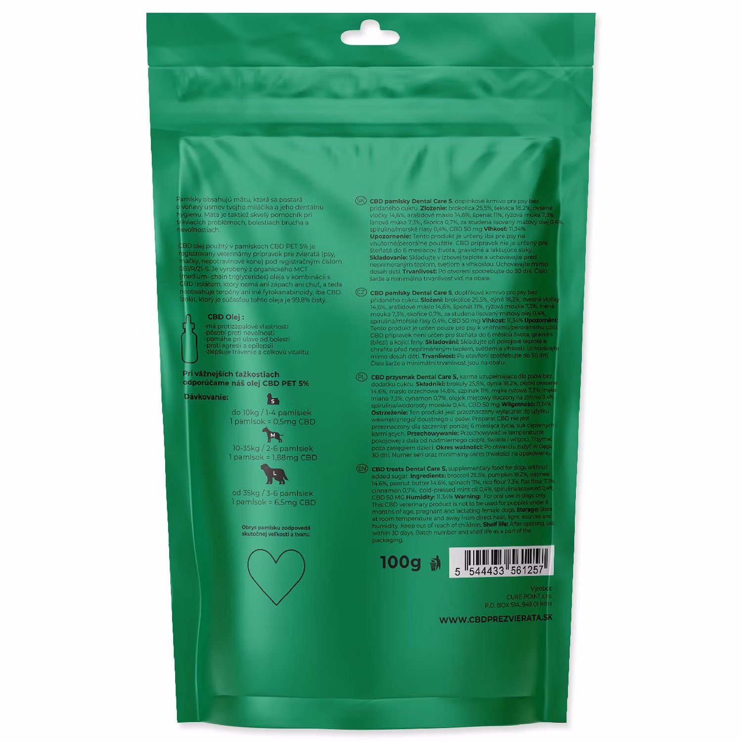 Pamlsok CBD Dental Care S 100g