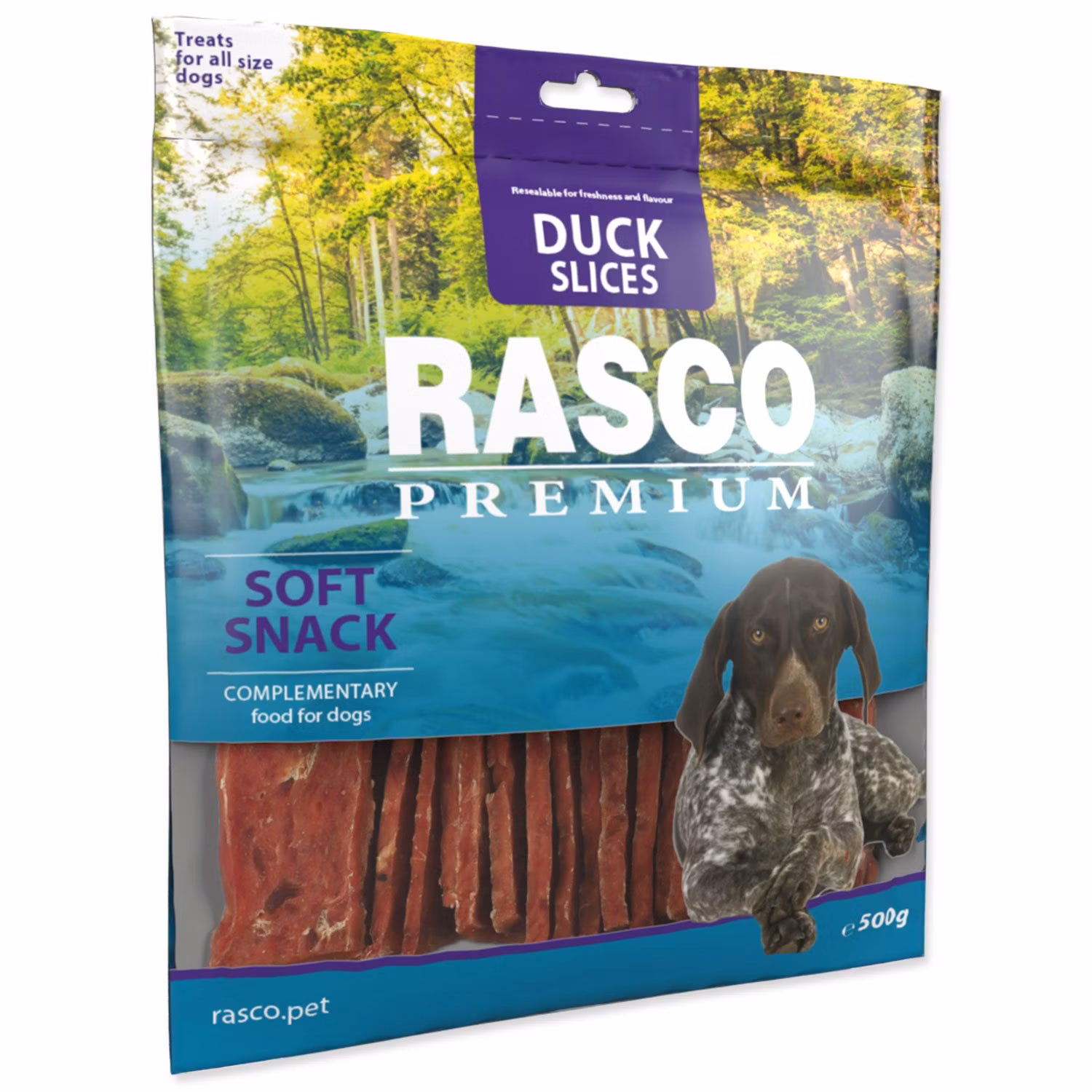 Pochúťka Rasco Premium kačka, plátky 500g