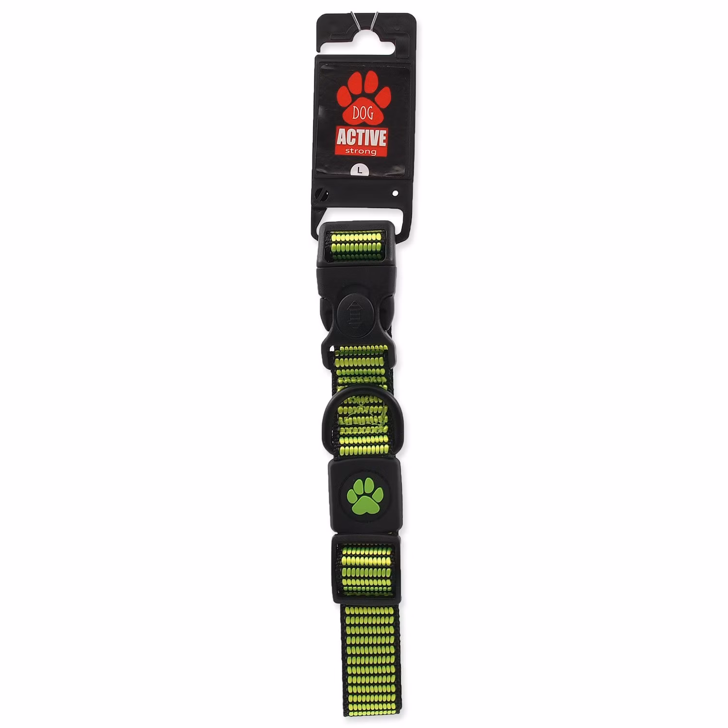 Obojok Active Dog Strong L limetka 2,5x45-68cm