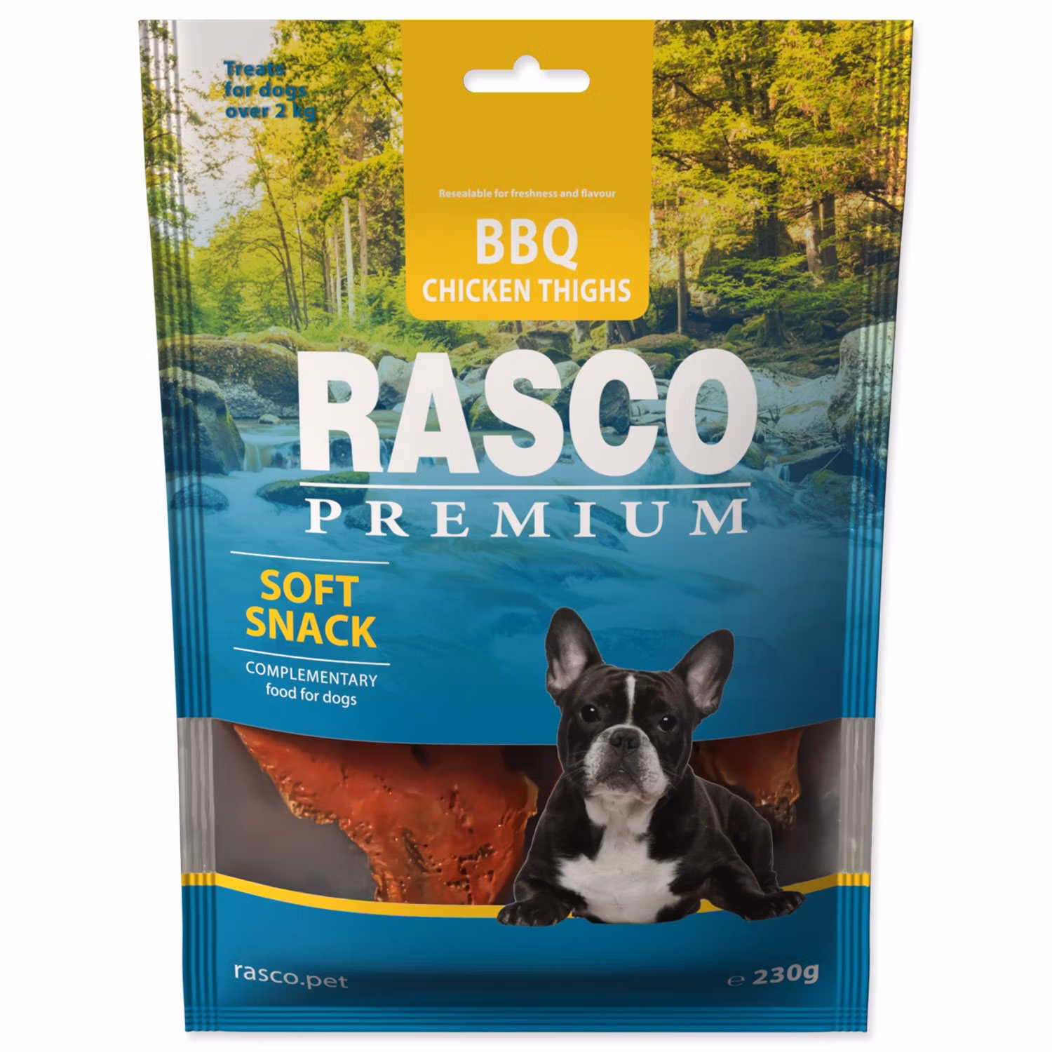 Pochúťka Rasco Premium BBQ Kuracie stehná 230g