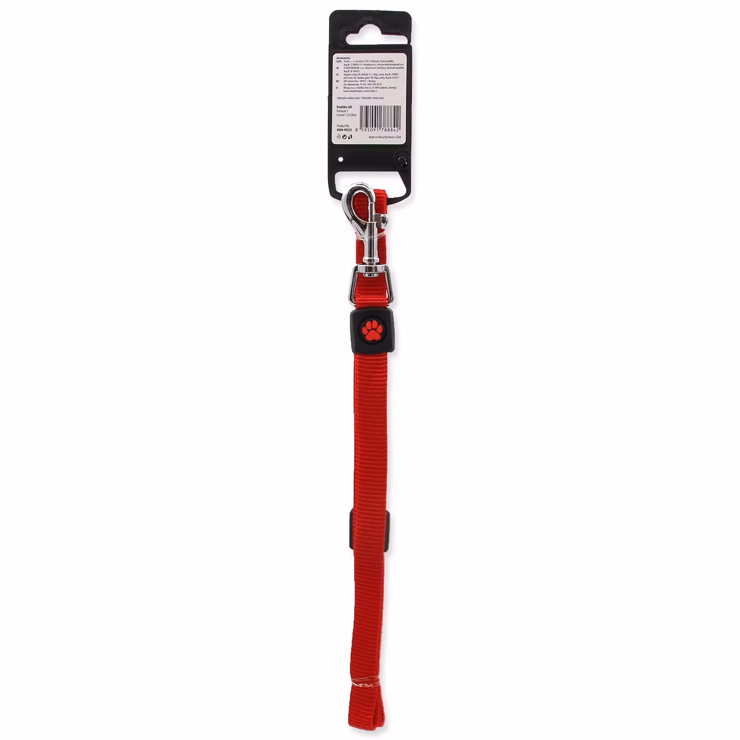 Vodítko Active Dog Premium S červené 1,5x120cm