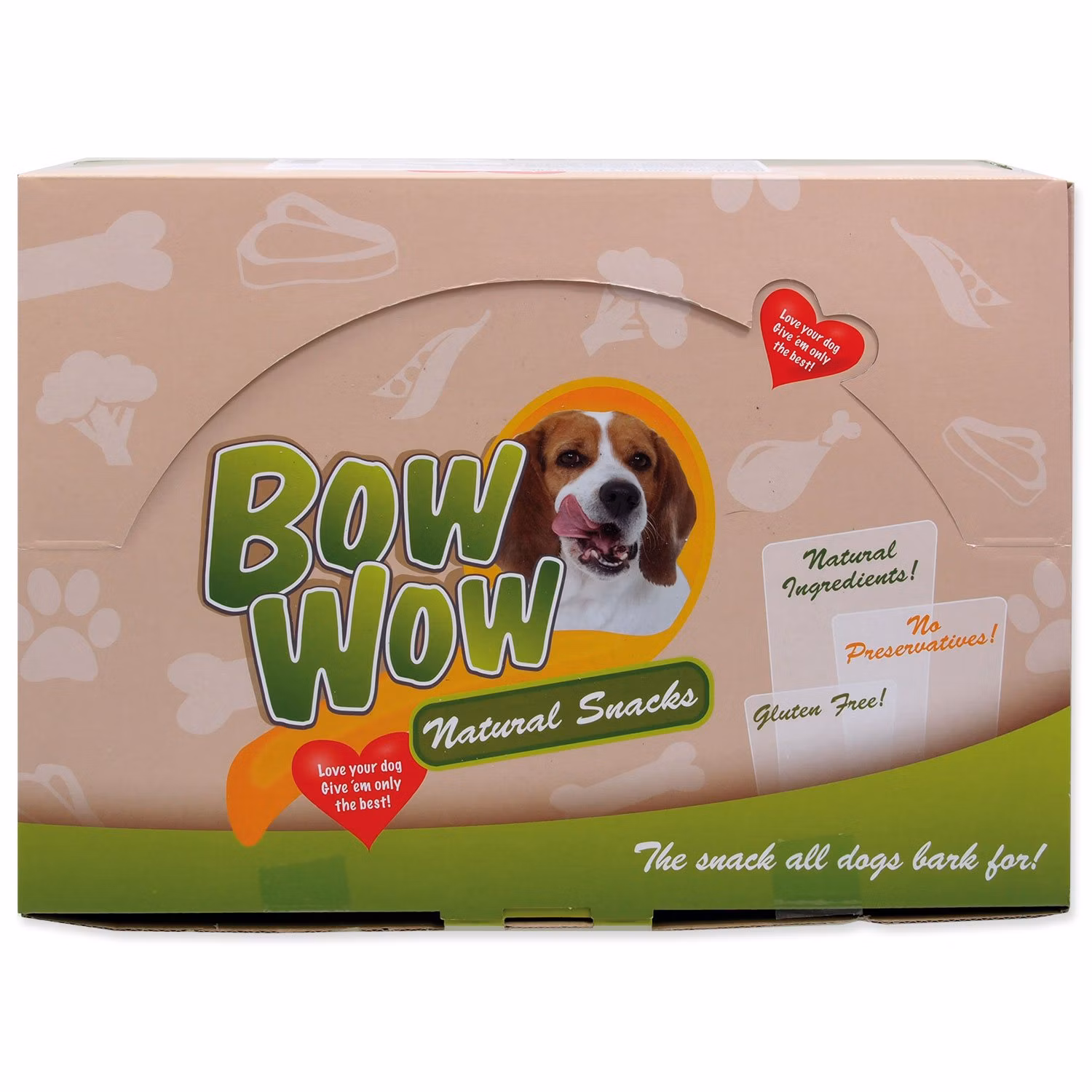 Pochúťka Mira Mar Bow Wow Natural, hovädzie a držky, tyčinky 50ks