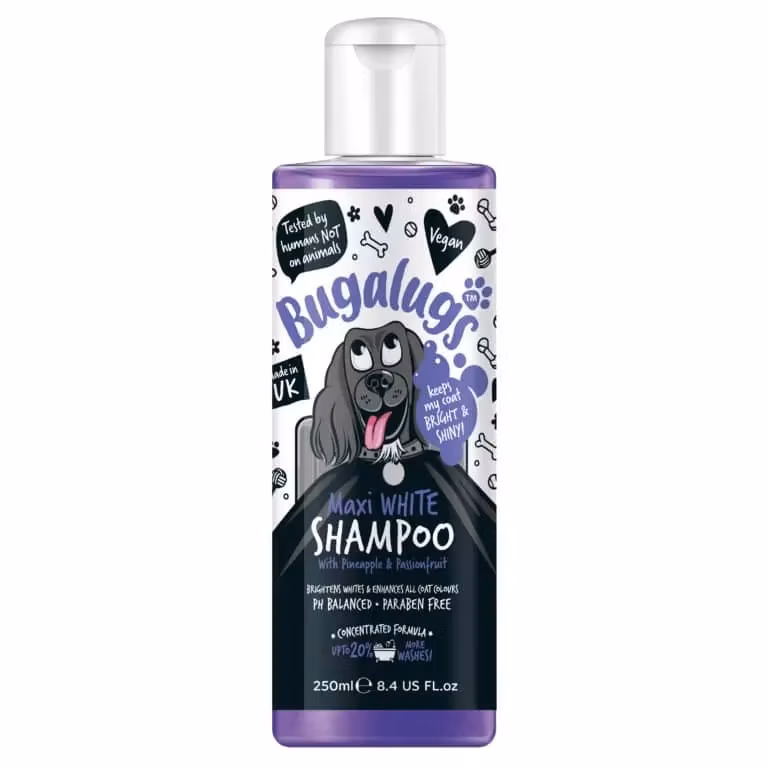 Bugalugs rozjasňujúci šampón pre psov na bielu/svetlú srsť - 500 ml