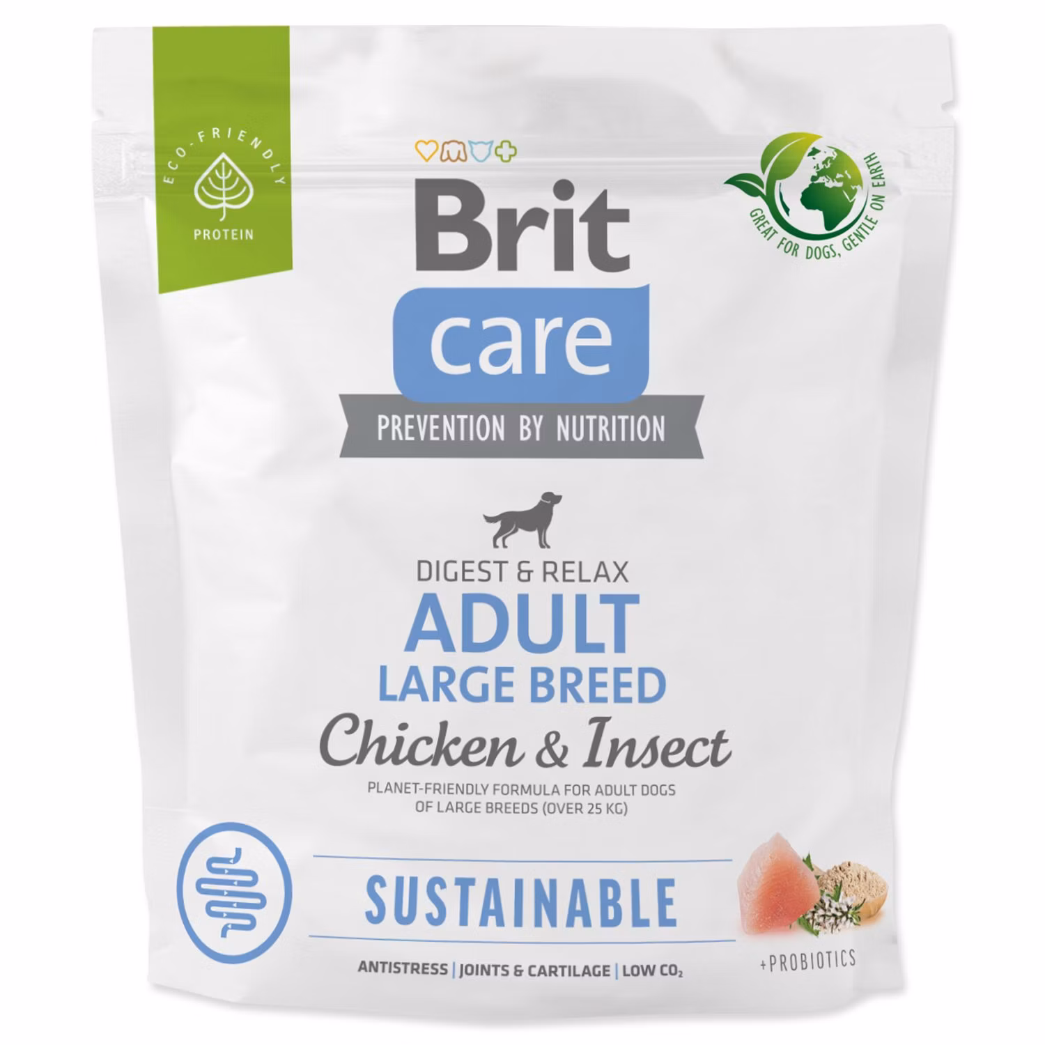 Krmivo Brit Care Dog Sustainable Adult Large Breed Chicken & Insect 1kg