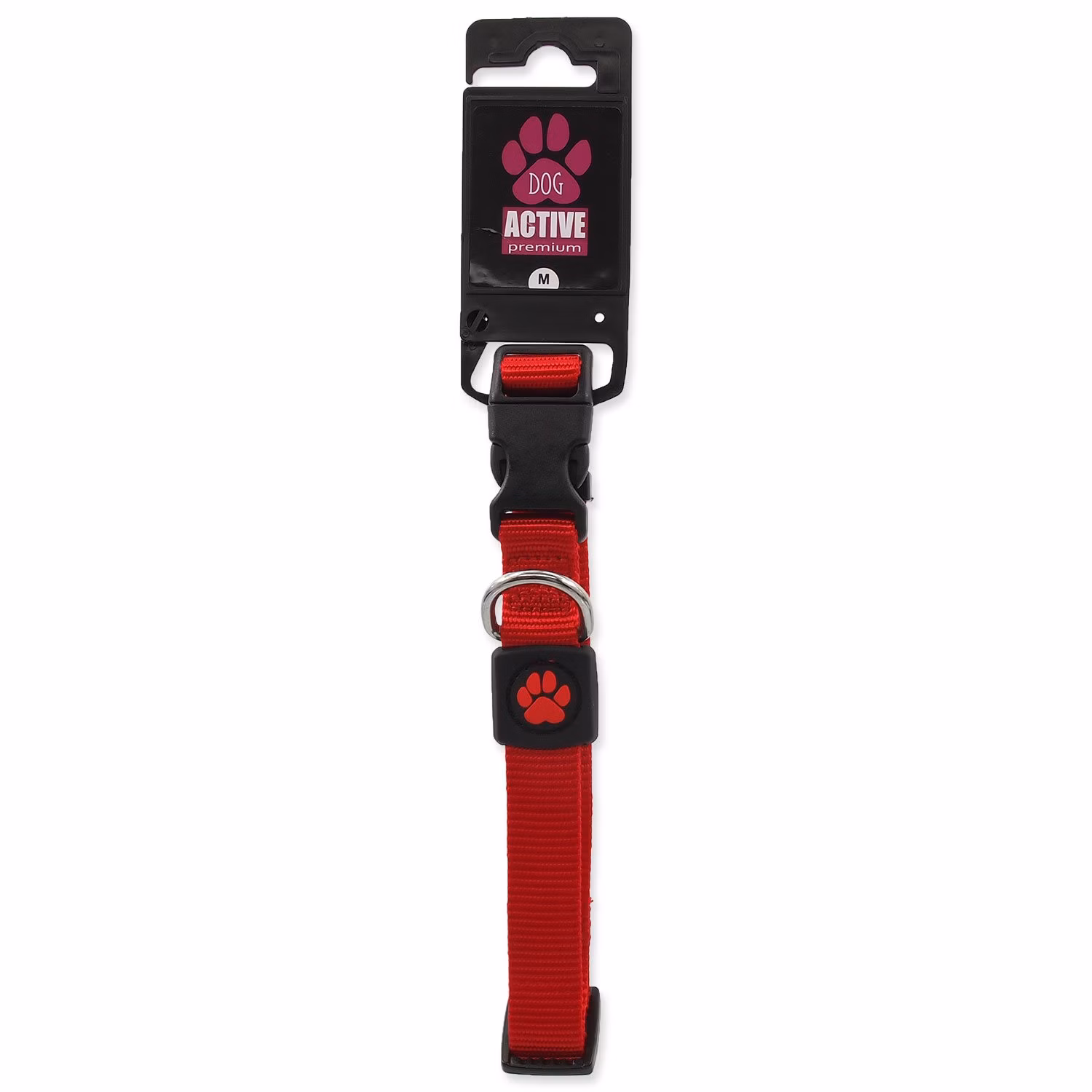 Obojok Active Dog Premium M červený 2x34-49cm