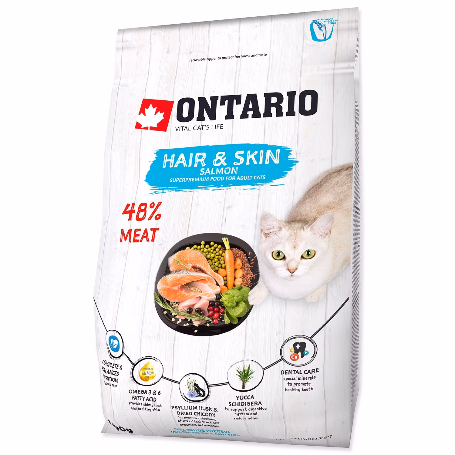 Krmivo Ontario Cat Hair & Skin 0,4kg