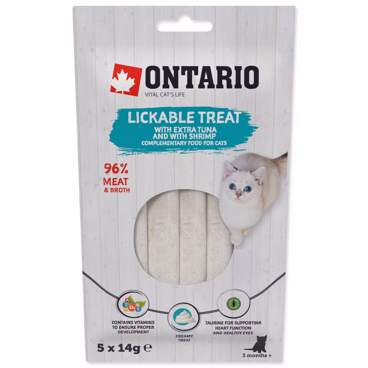 Pochúťka Ontario lízacia extra tuniak a krevety 5x14g