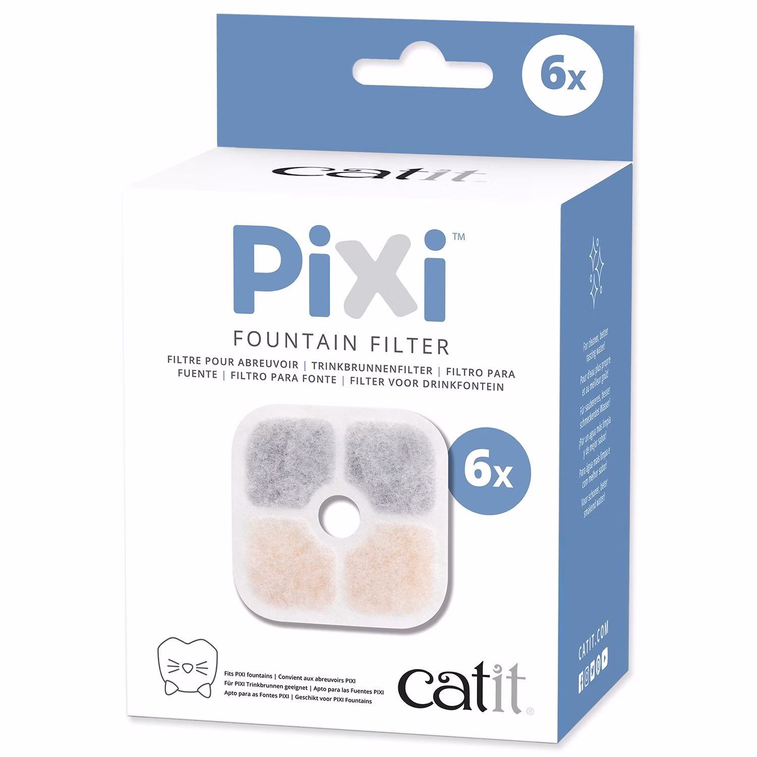 Catit Pixi Fountain Filter Cartridge, 6pk