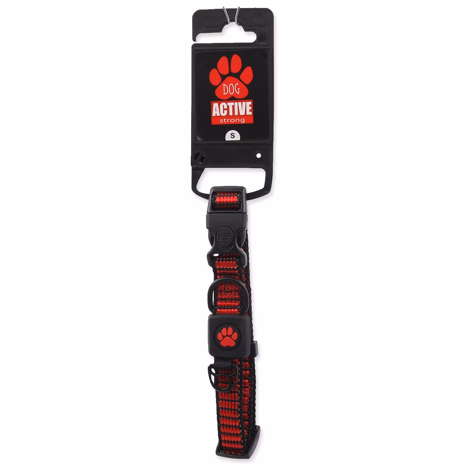 Obojok Active Dog Strong S červený 1,5x27-37cm