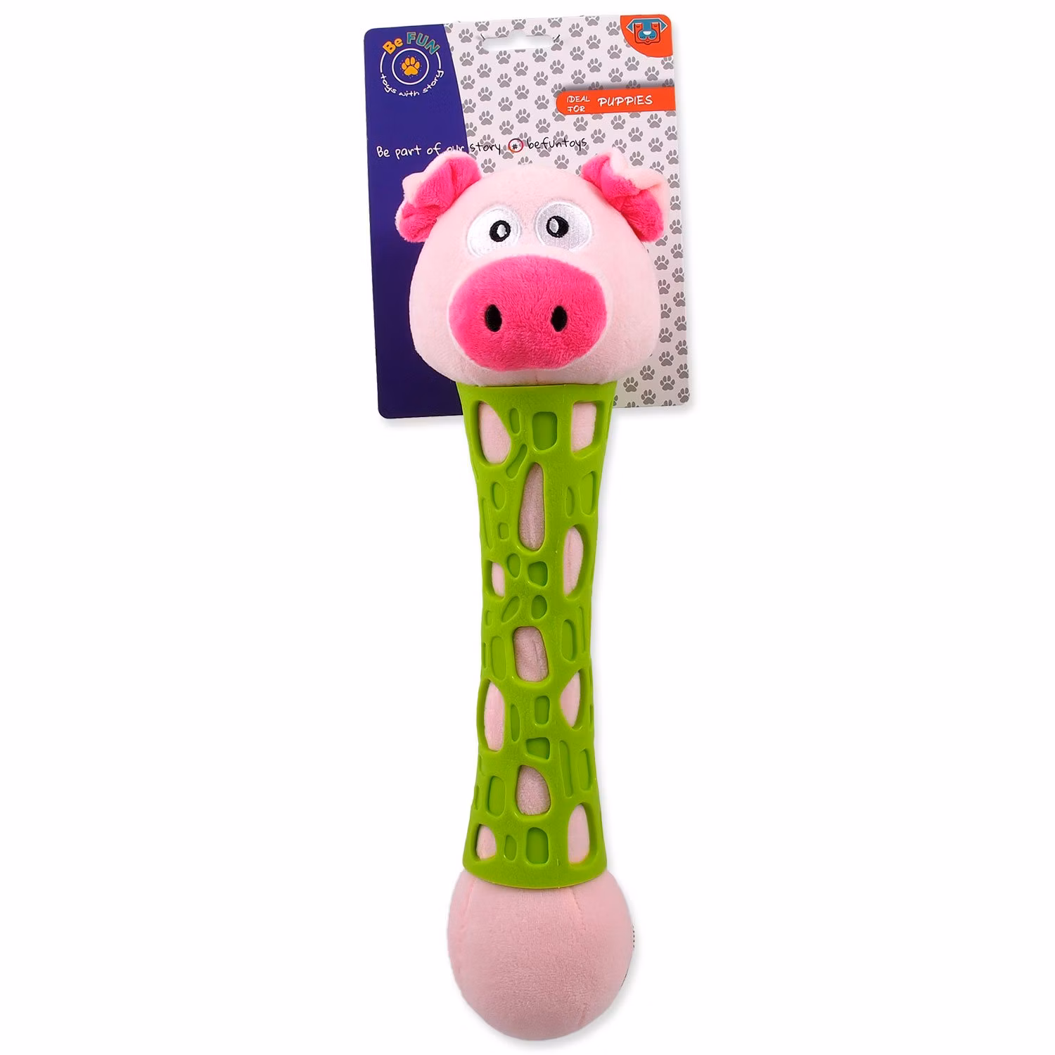 Hračka BeFun prasa plyšové s TPR gumou pre šteňa 38cm