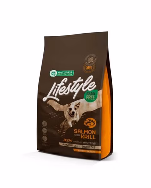 Natures P Lifestyle dog junior all breeds salmon & krill 1,5 kg