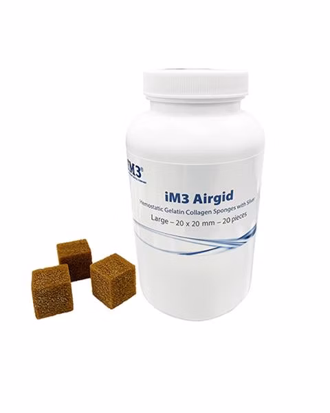 iM3 tampón po extrakcii Airgid Equine 20x20mm (20 ks)