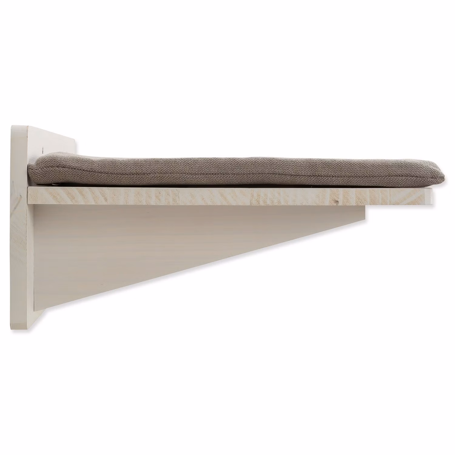 Platform with cushion, climbing landscape, 50 × 17.5 × 36.5 cm, white
