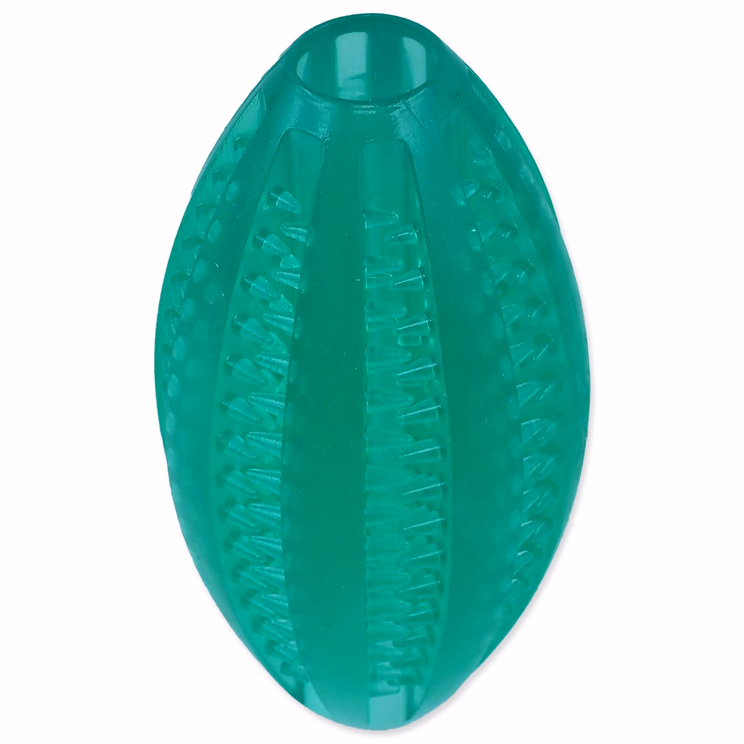 Loptička Dog Fantasy DENTAL MINT rugby zelená 9cm