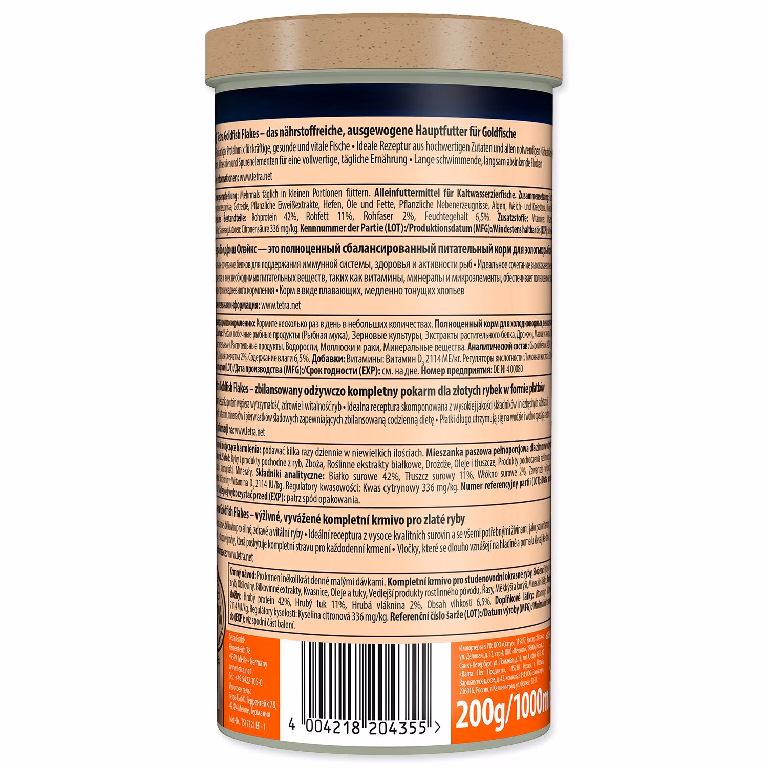Krmivo Tetra Goldfish vločky 1l