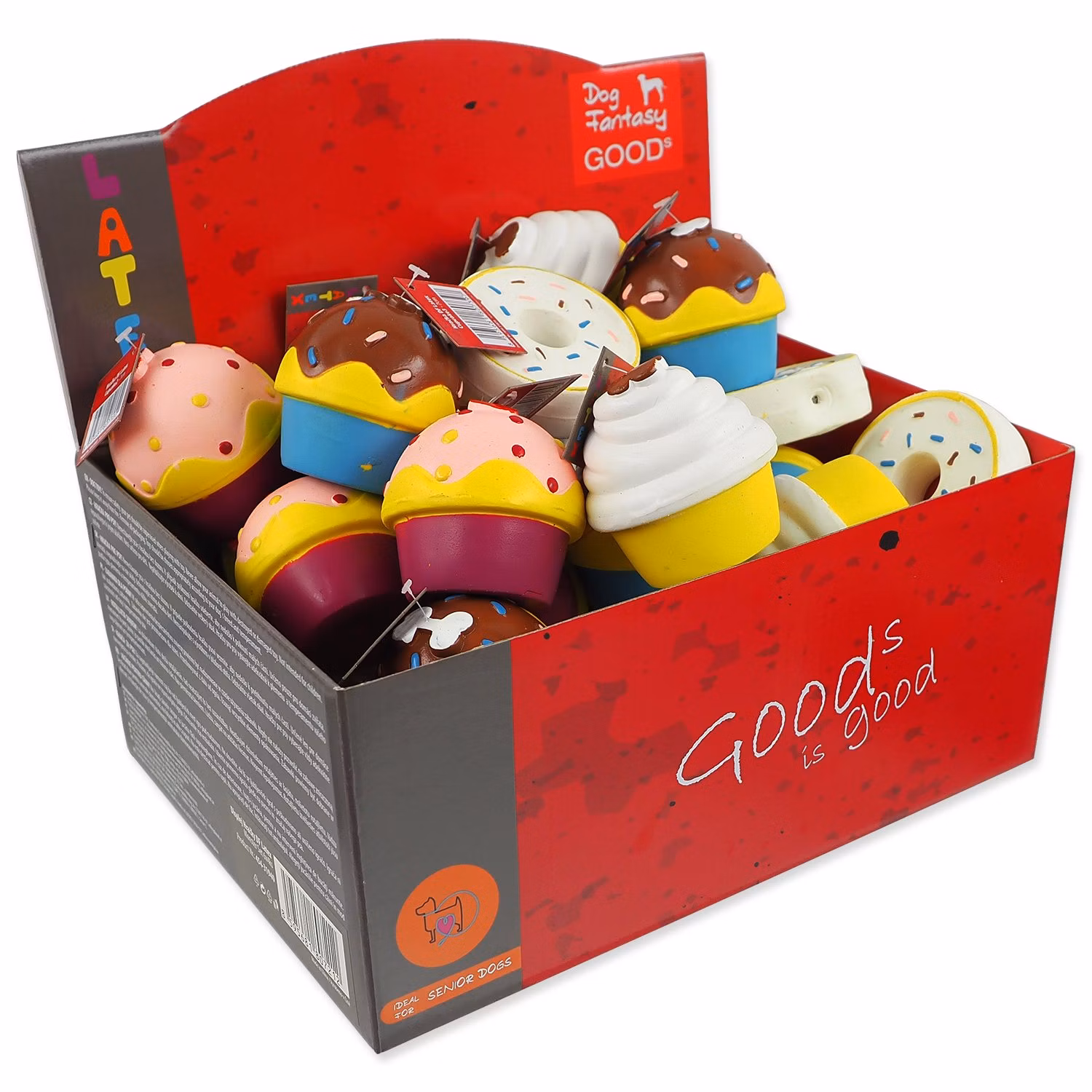 Displej Hračky Dog Fantasy Latex Cupcakes set 36ks