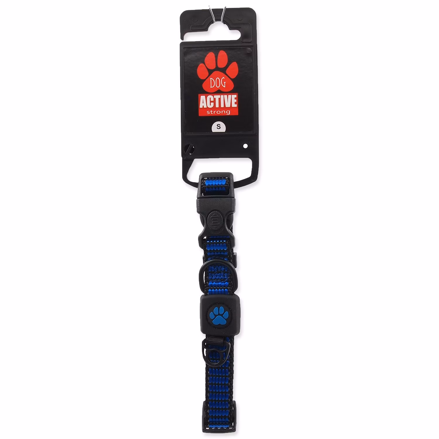 Obojok Active Dog Strong S modrý 1,5x27-37cm