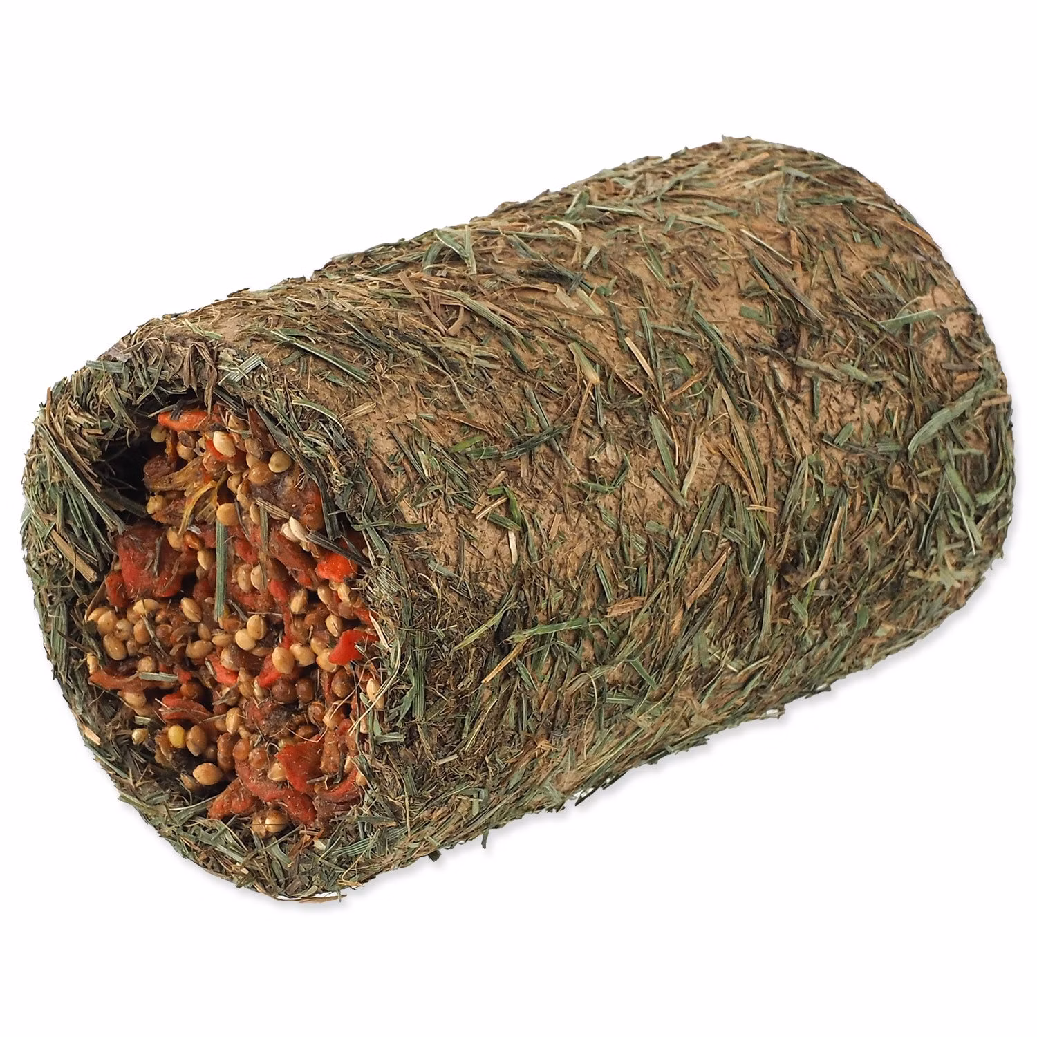 Pochúťka Tunel Nature Land Nibble zo sena plnená mrkvou 125g