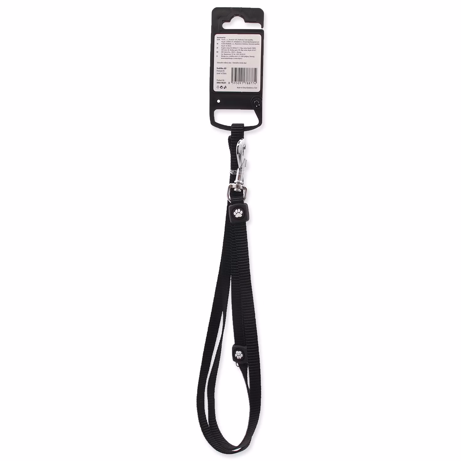 Vodítko Active Dog Premium XS čierne 1x120cm