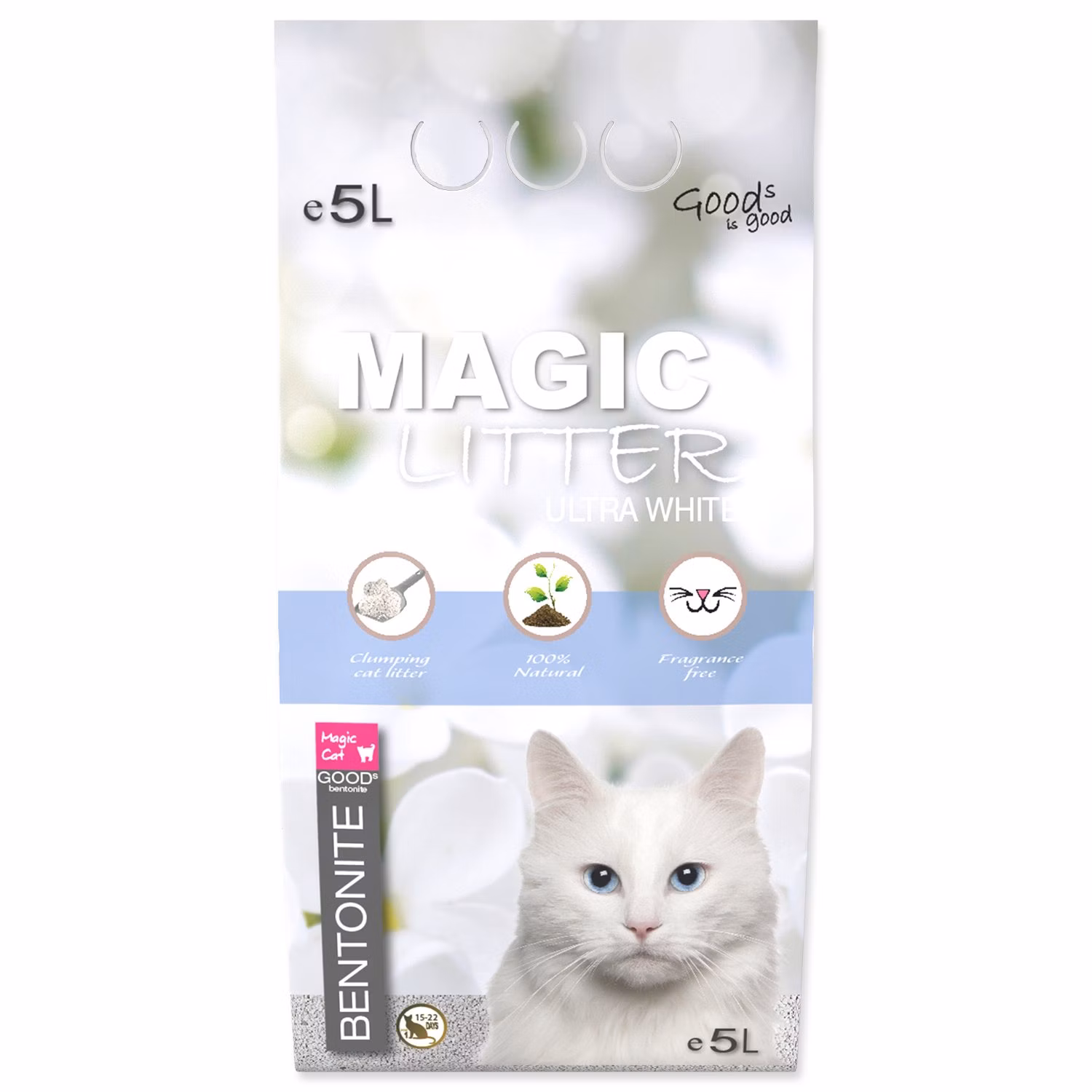 Podstielka Magic Litter Bentonite Ultra White 5l/4,4kg