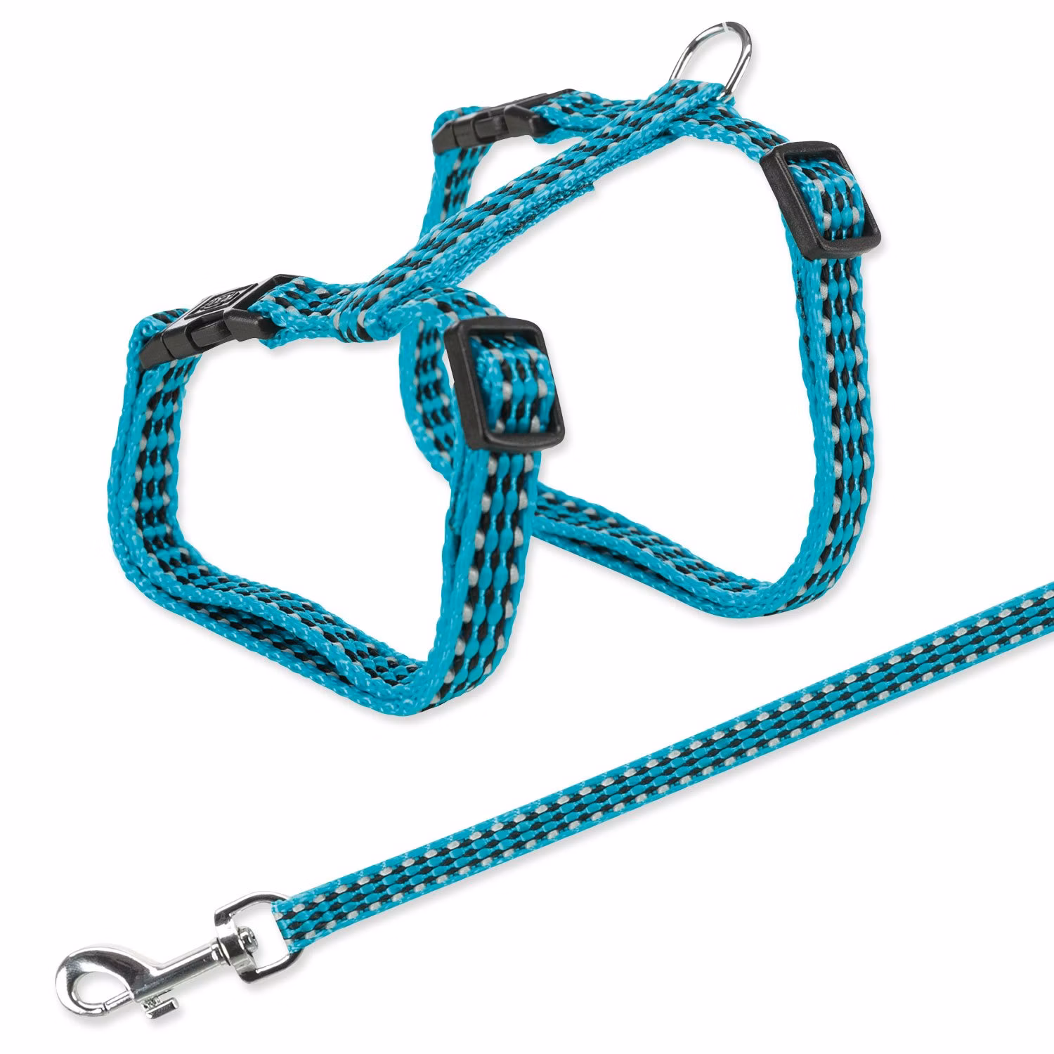 Postroj s vodítkem reflex kov. přezky 22–42cm*10mm 1,20m